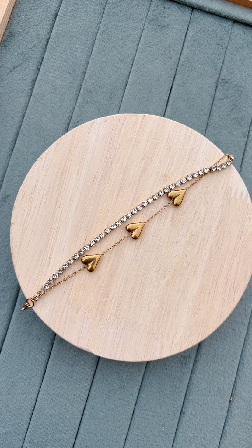 Double Layered Heart Bracelet