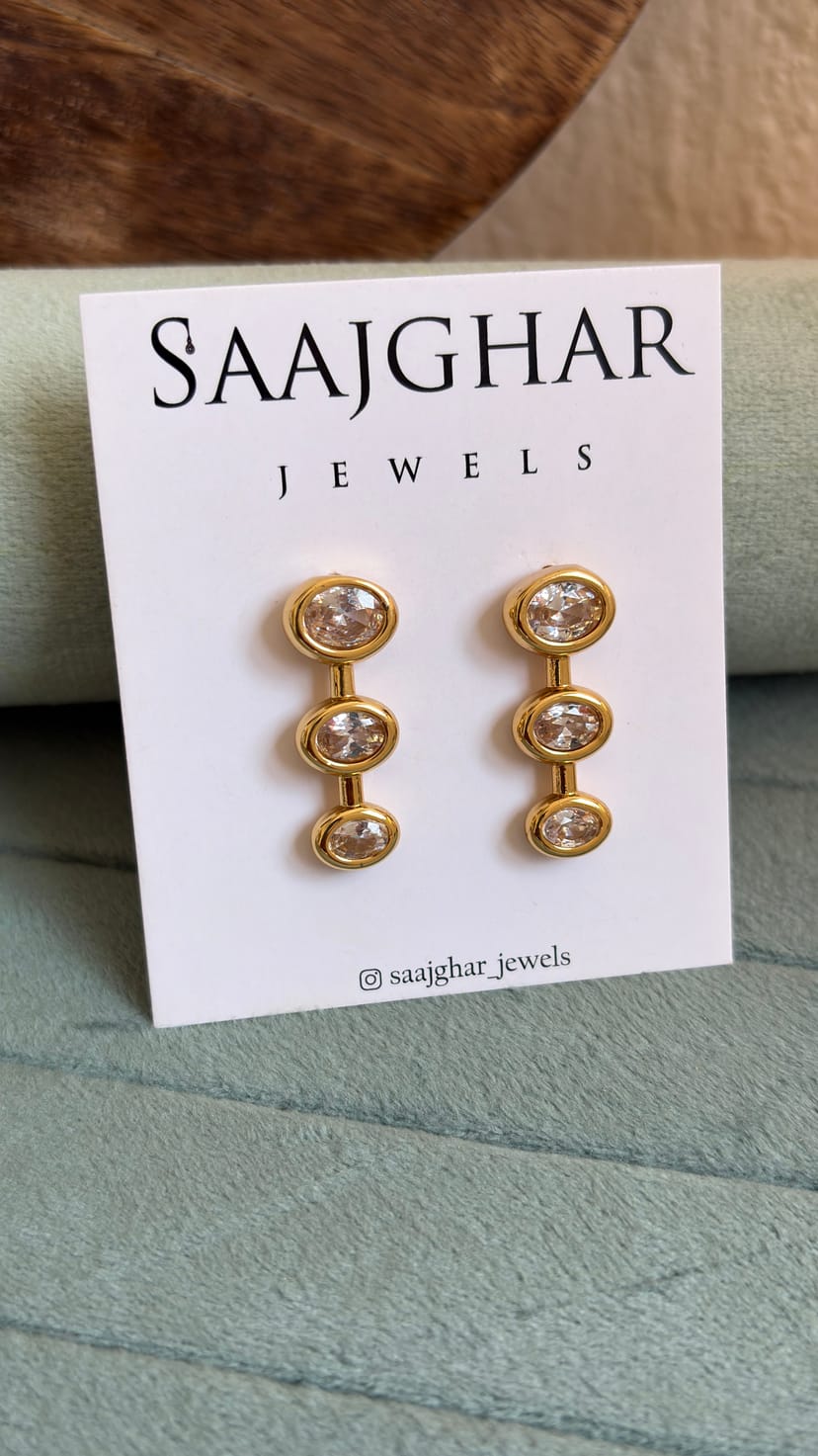 Classic White Stone Earrings